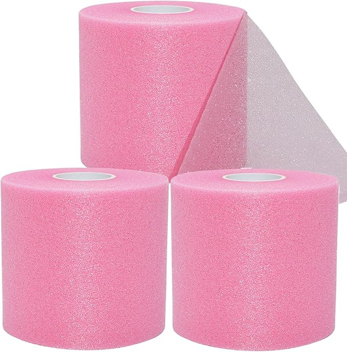 ADMITRY Pre Wrap Tape Athletic,3 Rolls X 22 Yards Pink Prewrap | Amazon (US)