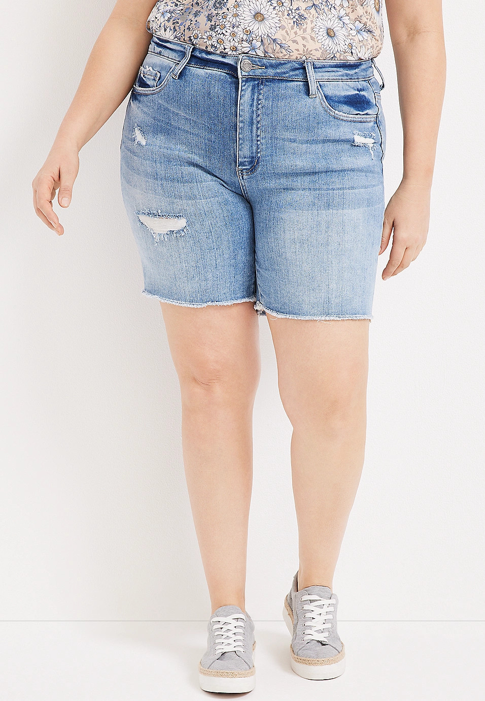 Plus Size VERVET™ High Rise 6in Midi Short | Maurices