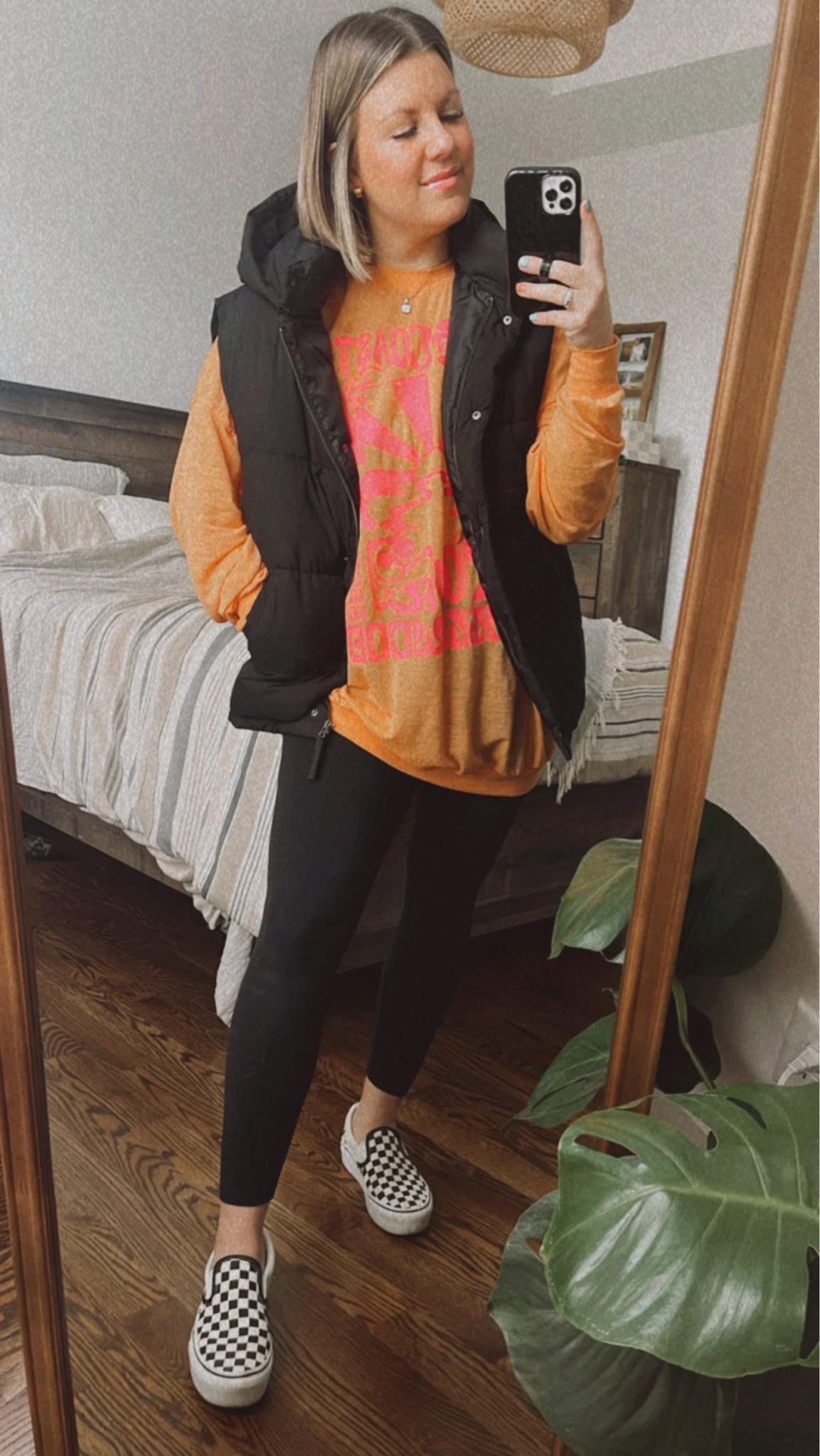 it’s still winter but a pop of color is necessary today. the top is mumu and sold out on the website but a few notifies carry it. It’s called the James Sweatshirt if you want to look it up! Love these leggings for bumming around and the vans are always my go-to for a comfy, casual look. #millennialmom

#LTKFind #LTKSeasonal #LTKunder100
