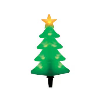 GE StayBright 4-Marker Multicolor Christmas Tree Christmas Pathway Markers Lowes.com | Lowe's