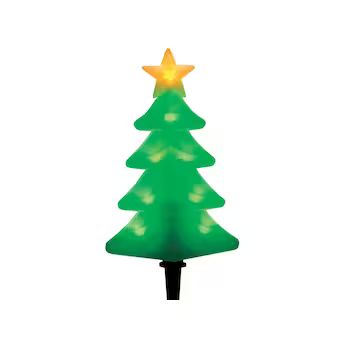 GE StayBright 4-Marker Multicolor Christmas Tree Christmas Pathway Markers Lowes.com | Lowe's