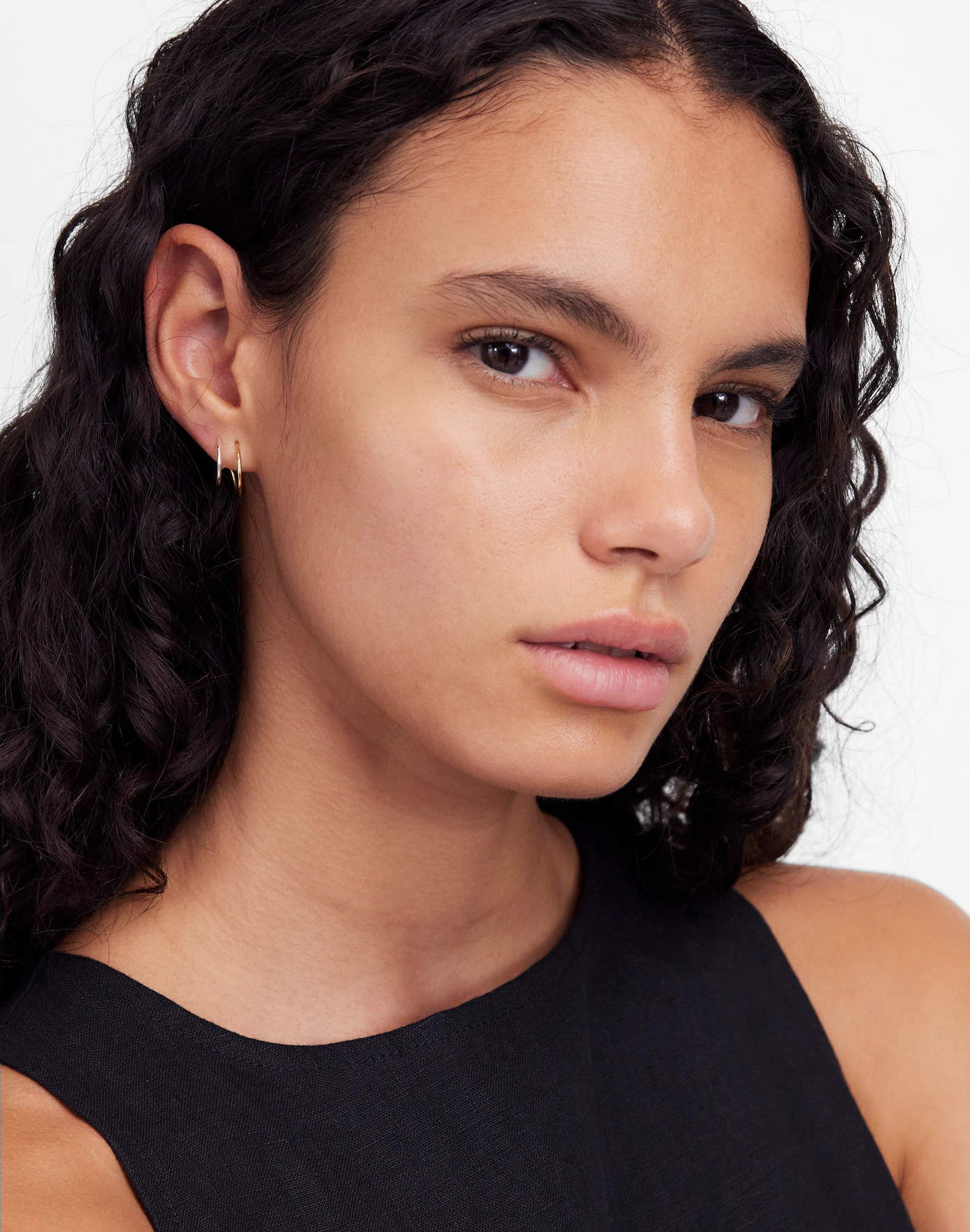 Demi-Fine Double Hoop Earrings | Madewell