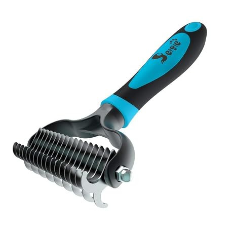 Deshedding 2-Sided Pet Grooming Tool for Cats & Dogs with Thick, Curly, and Wiry Hair - Dematting... | Amazon (US)