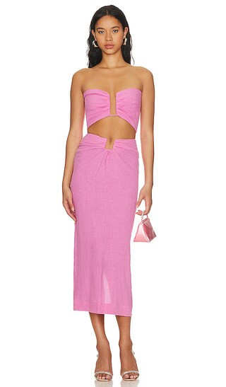 Lilo Midi Skirt | Candy Pink Skirt Outfit | Pink Midi Skirt | Pink Two Piece Set | Pink Skirt Set | Revolve Clothing (Global)