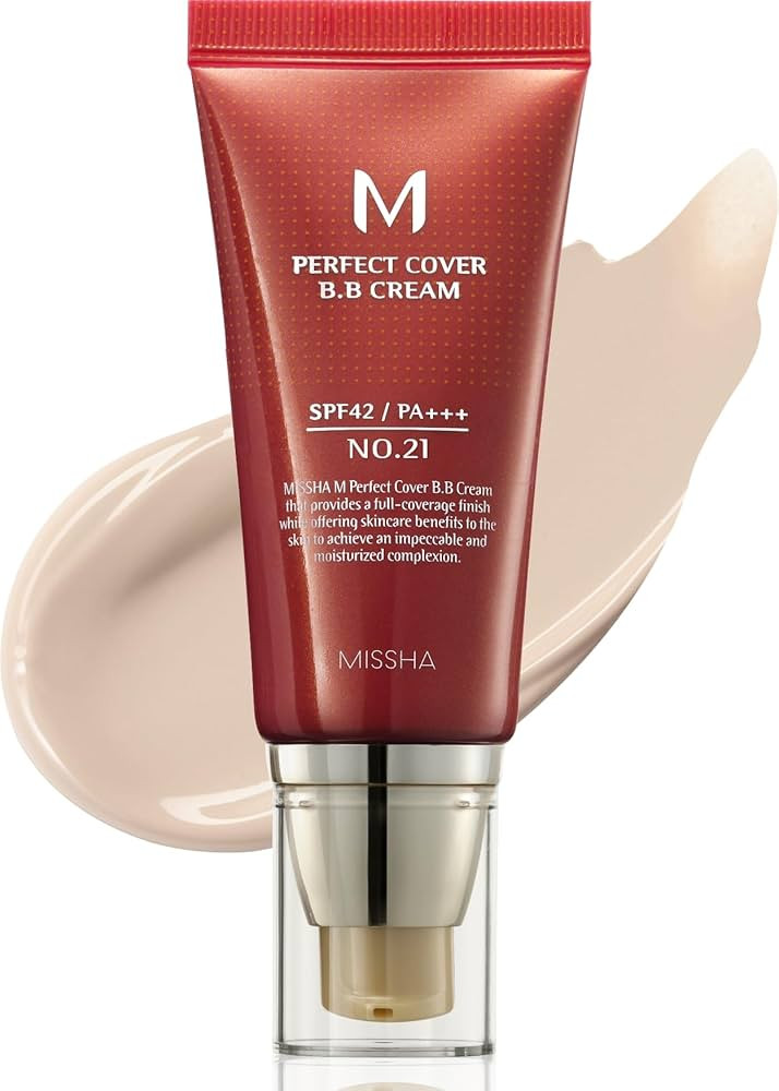 MISSHA M Perfect Cover BB Cream No.21 Light Beige - Light with Cool Undertone SPF 42 PA +++1.69 F... | Amazon (US)