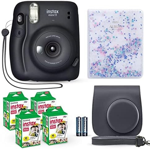 Fujifilm Instax Mini 11 Instant Camera Charcoal Gray + Fuji Film Value Pack (40 Sheets) + Shutter... | Amazon (US)
