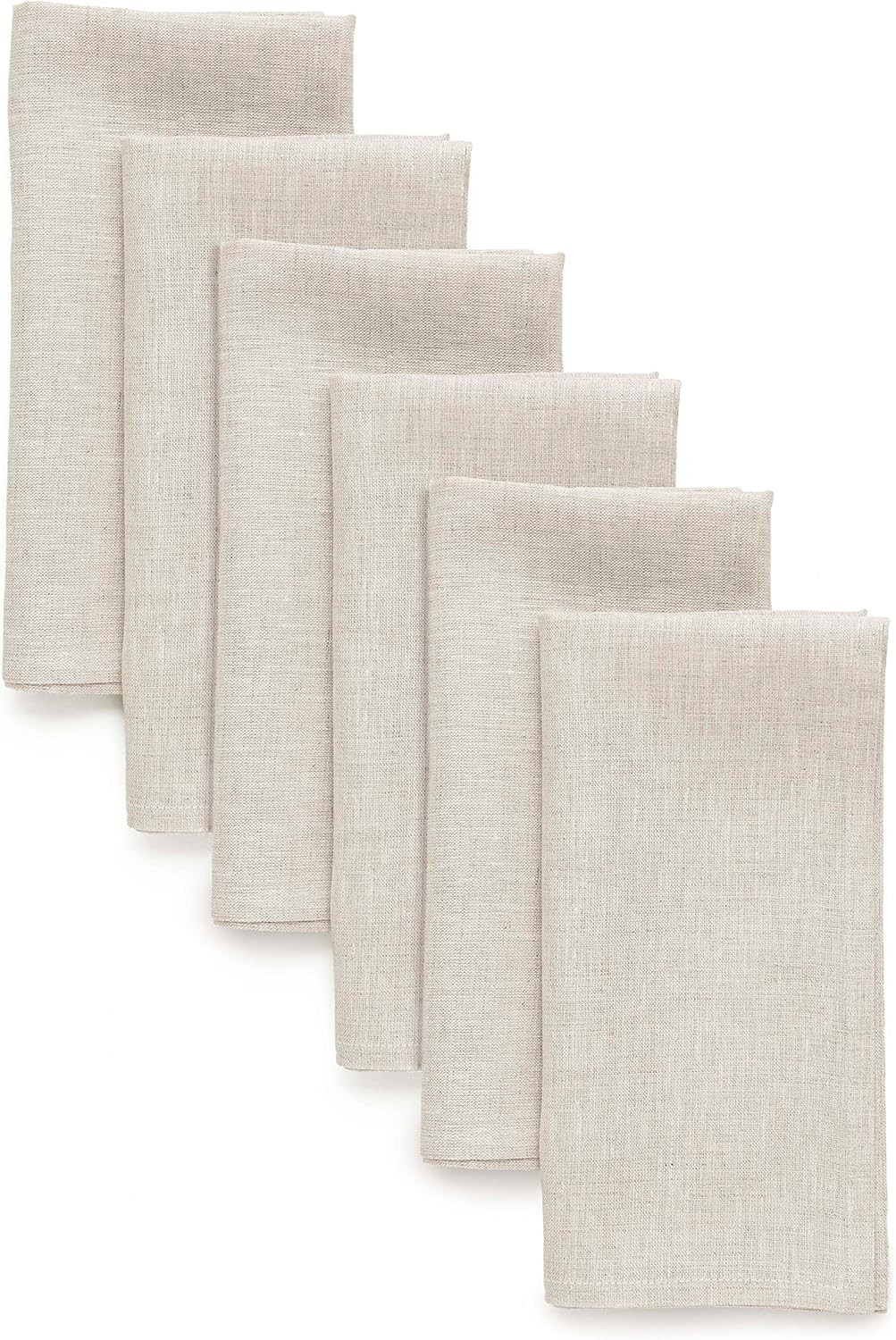 Solino Home Linen Napkins 20 x 20 Inch – 100% Pure Linen Light Natural Cloth Napkins Set of 6 ... | Amazon (US)