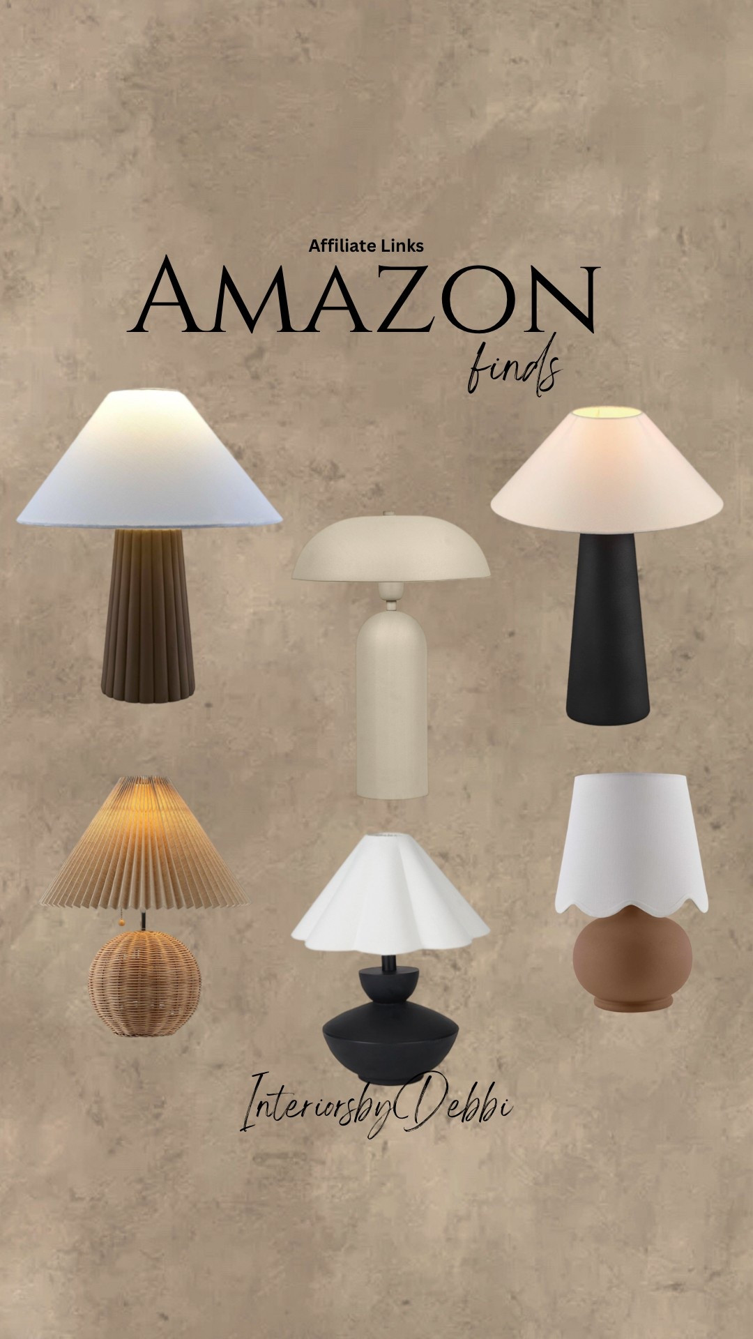 Amazon Lamps
Table lamps, lighting, transitional home, modern decor, amazon find, amazon home, target home decor, mcgee and co, studio mcgee, amazon must have, pottery barn, Walmart finds, affordable decor, home styling, budget friendly, accessories, neutral decor, home finds, new arrival, coming soon, sale alert, high end look for less, Amazon favorites, Target finds, cozy, modern, earthy, transitional, luxe, romantic, home decor, budget friendly decor, Amazon decor #amazonhome

#LTKHome #LTKSeasonal #LTKSummerEdit