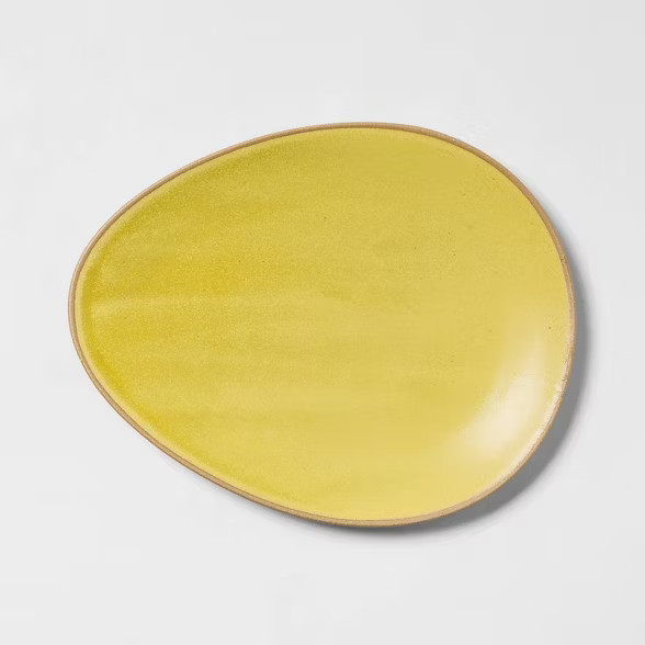 8" x 6" Stoneware Egg Salad Plate Yellow - Threshold™ | Target
