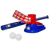 Franklin Sports Kids Baseball Pitching Machine - Pop A Pitch Baseball Batting Machine with Youth Bat + 3 Plastic Baseballs - Boys + Girls Baseball Toy,Red/Blue | Amazon (US)