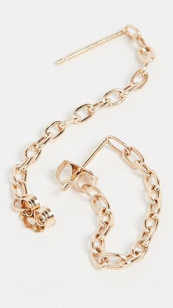 14k Gold Chain Hoops | Shopbop