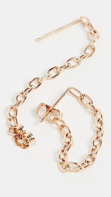 14k Gold Chain Hoops | Shopbop