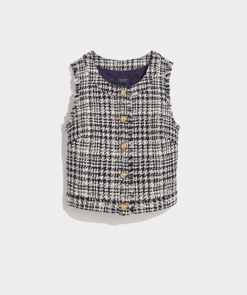 Bouclé Button-Front Top | vineyard vines