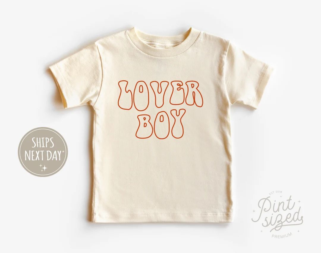 Lover Boy Natural Kids Shirt Retro Red Toddler Tee Vintage Valentines Day Shirt - Etsy | Etsy (US)