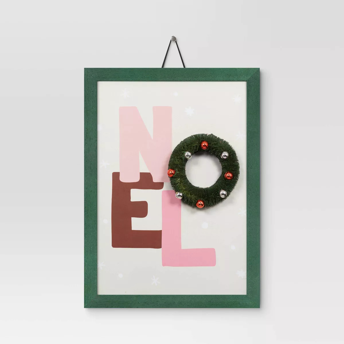 13.38"x9.75" 'NOEL' Christmas Wood Wall Art Green/White - Wondershop™ | Target