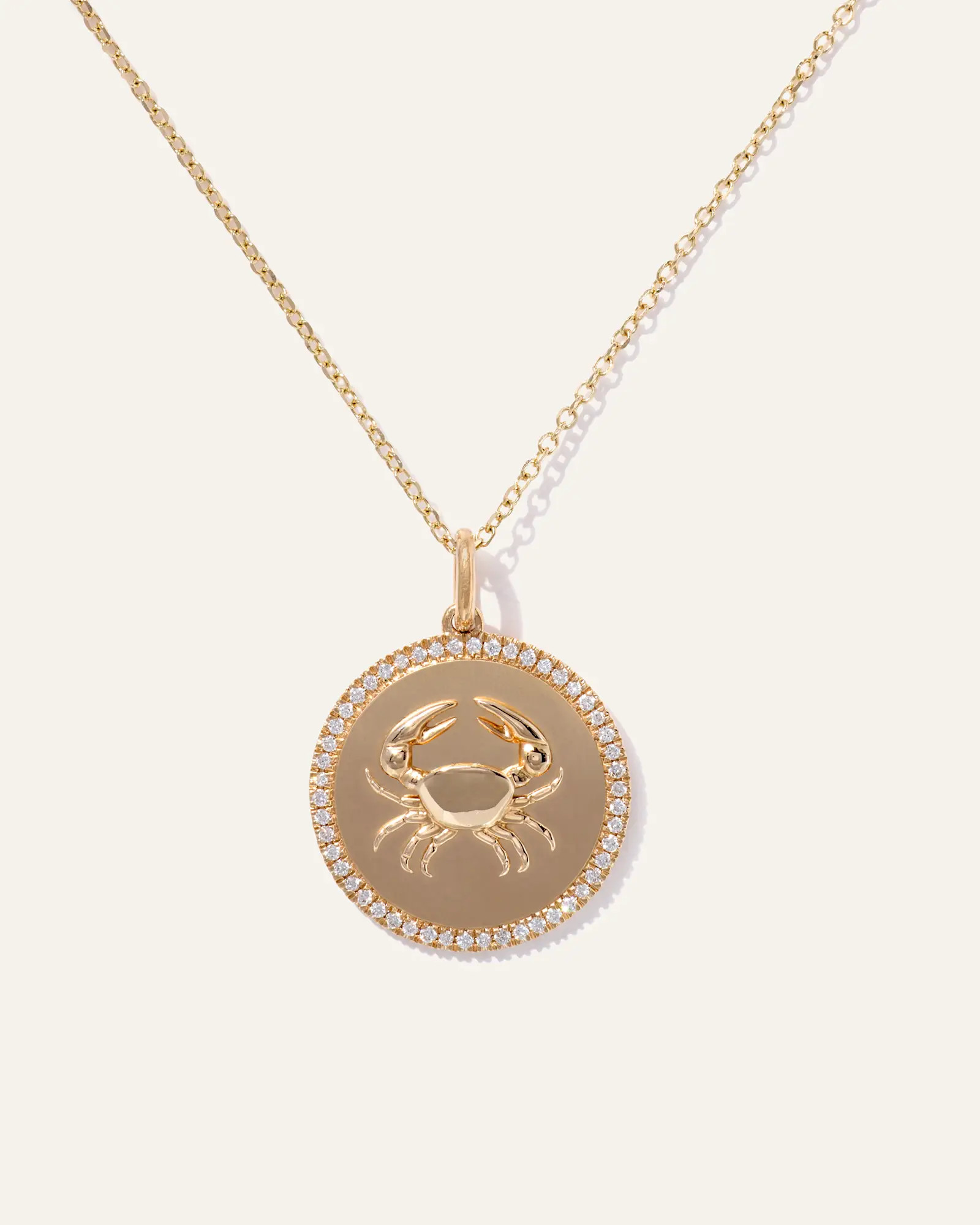 14K Gold Pave Zodiac Medallion Necklace | Quince