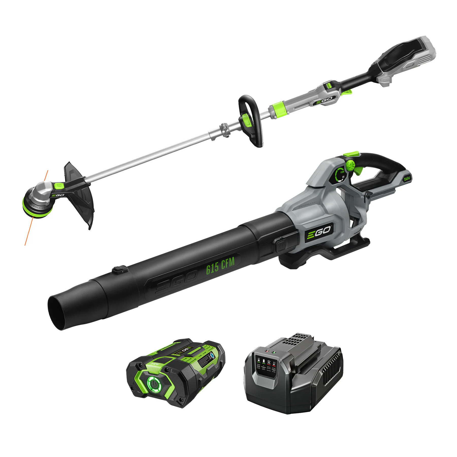 EGO POWER+ 56-volt Cordless Battery String Trimmer and Leaf Blower and Combo Kit 2.5 Ah (Battery Included) (Charger Included) | ST6151LB | Lowe's