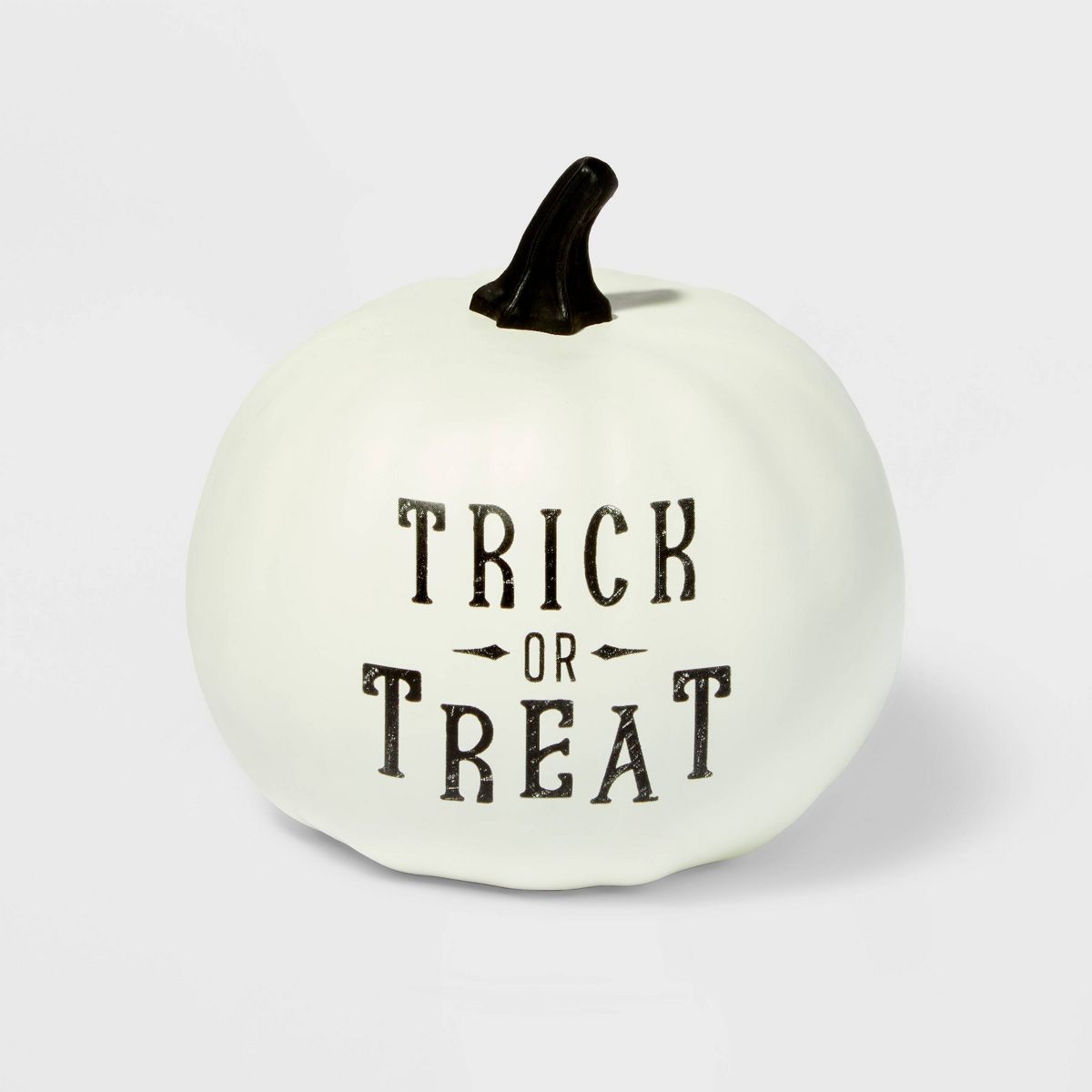 Painted Pumpkin Warm White 'Trick or Treat' Halloween Decorative Figurine - Hyde & EEK! Boutique... | Target