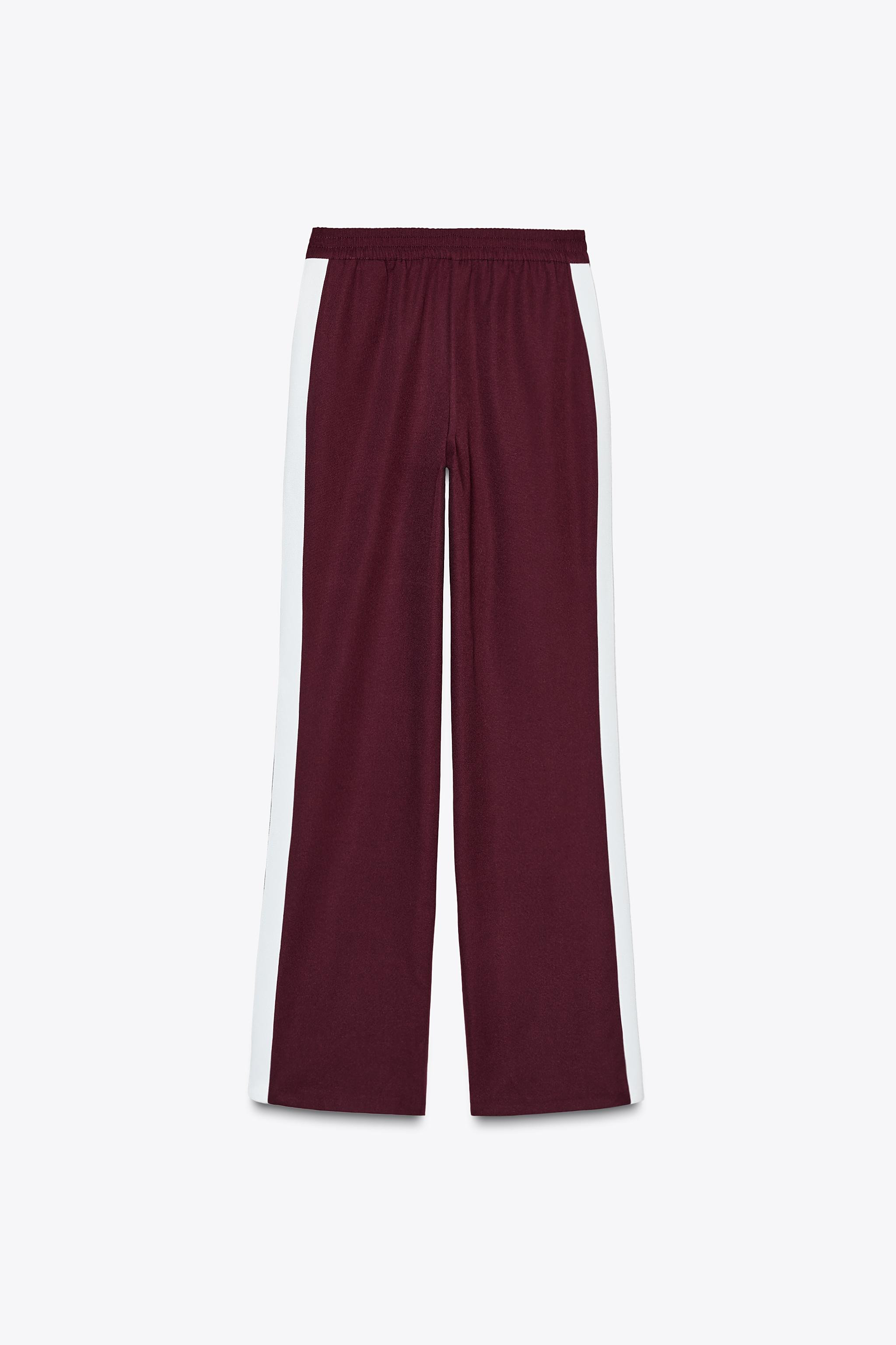 STRAIGHT FIT TROUSERS WITH SIDE STRIPES | Zara UK