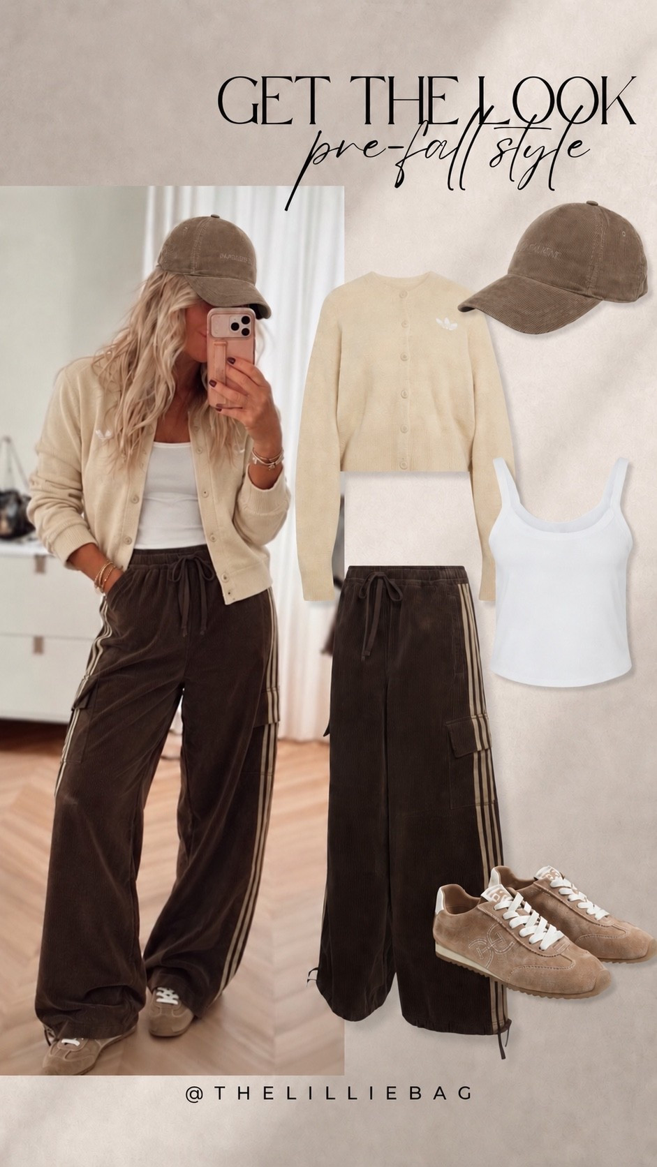 This is what I mean when I say comfy but still put together 🤌🏼🤎 The chocolate corduroy pants + soft cardigan combo is SO good for those in-between pre-fall days. Add a baseball cap + sneakers and DONE 👏🏼

Fall outfit, pre fall style, casual fall outfit, corduroy pants, Adidas cardigan, chocolate brown outfit, casual mom style, fall athleisure, everyday outfit, fall sneakers.

#LTKSeasonal #LTKootd