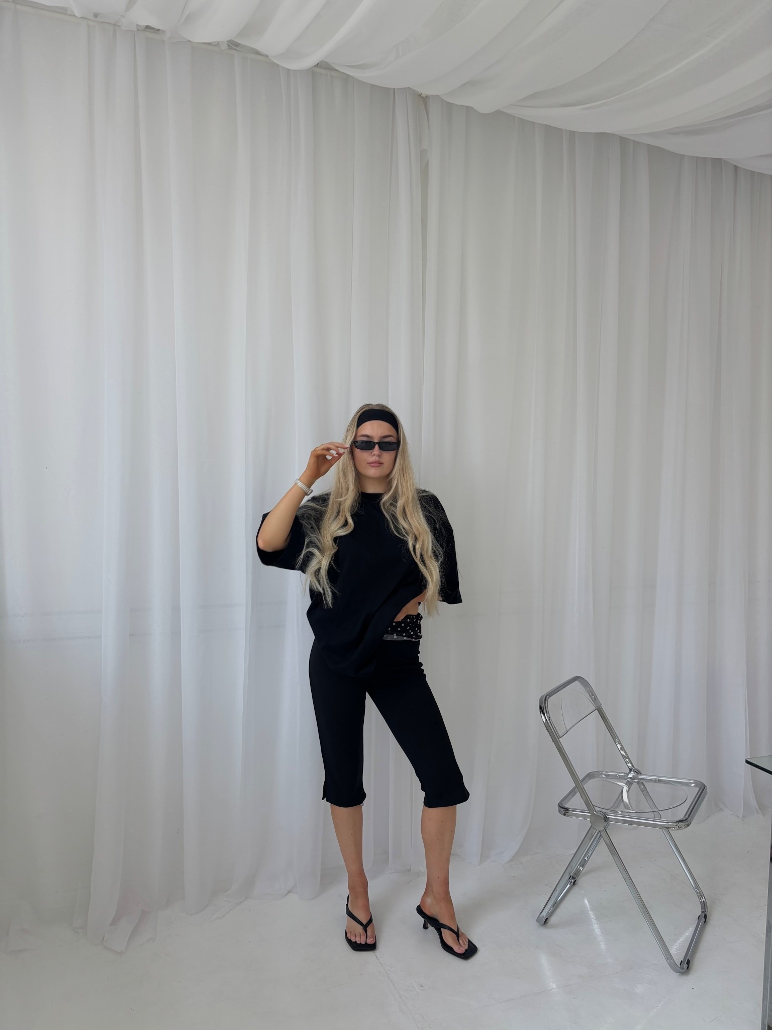 capris all summer long🕶️

- ootd, style, fashion, polka dot, capri, black, white, accessories, summer 

#LTKsummer #LTKuk #LTKstyletip