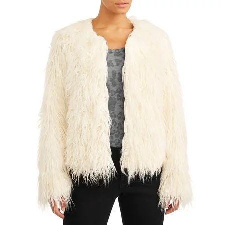 Sofia Jeans Jessica Faux Fur Cropped Jacket Women's | Walmart (US)