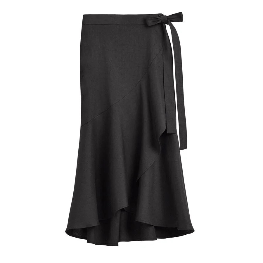 Linen Ruffle Wrap Skirt | Cuyana