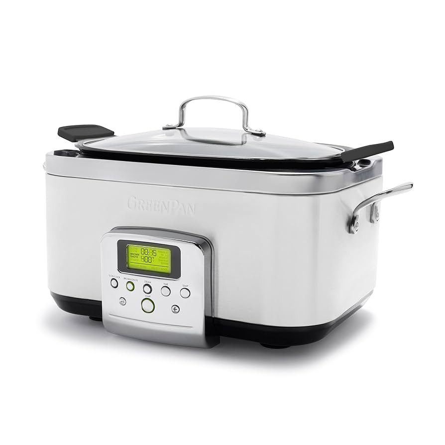 GreenPan Elite 8-in-1 Programmable 6QT Electric Slow Cooker, Dishwasher Safe Lid & Removable Croc... | Amazon (US)