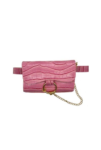 Faux Croc Belt Bag - Pink | Shop BURU