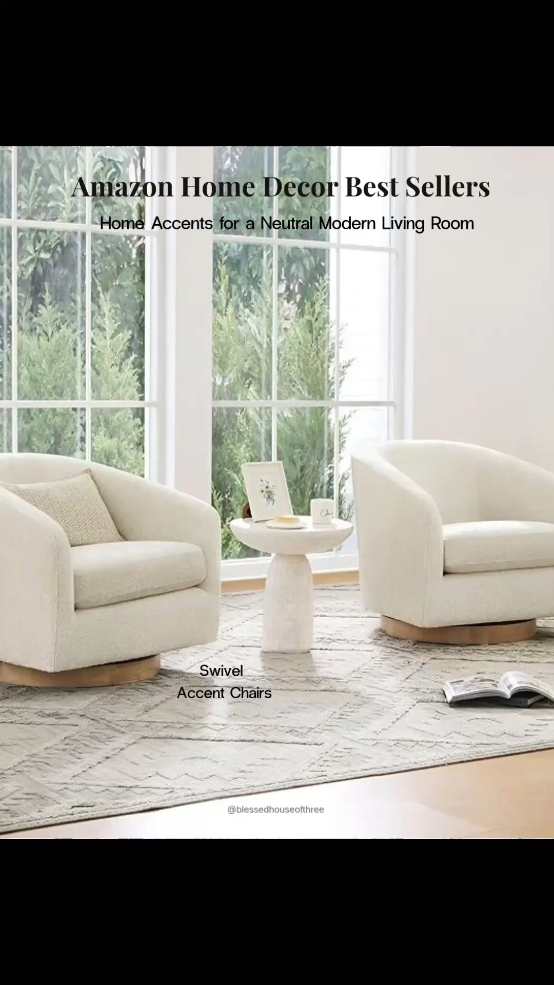 Amazon Home Decor Best Sellers | Modern Organic Living Room & Entryway ✨

Give your space a high-end designer look entirely on an Amazon budget! 🕊️ If you love that warm, textured, modern organic or transitional style from Studio McGee or Amber Lewis, these top-rated Amazon Home best sellers are the ultimate find. They add so much cozy warmth and sophistication to any room in your house!I curated a gorgeous collection of inspiration spaces and product roundups to help you refresh your home layouts. Throughout these looks, you'll find trending cream teddy bouclé swivel accent chairs with natural wood bases, an organic stone pedestal side table, and a soft neutral geometric area rug perfect for a cozy living room sitting area.I also rounded up top-selling accents like a light oak fluted round end table, a timeless brass pharmacy floor lamp, and a classic black-framed arched floor mirror alongside a warm, traditional olive-toned turned-leg wood console table. Styled with an upscale wavy white marble scalloped tray and earth-toned botanical leaf wall art, these pieces are ideal for an upscale entryway or hallway refresh. Everything fits perfectly into a variety of home styles—from transitional apartments to modern organic spaces. Tap the product tags below to shop the exact furniture links, lighting, and decor pieces directly on my storefront! 🛒#amazonhome #amazonfinds #consoletable #accentchairs #livingroomdecor #entrywaydecor #neutralhome #interiordesign #organicmodern #transitionalstyle #homeinspiration

#LTKHome #LTKSaleAlert