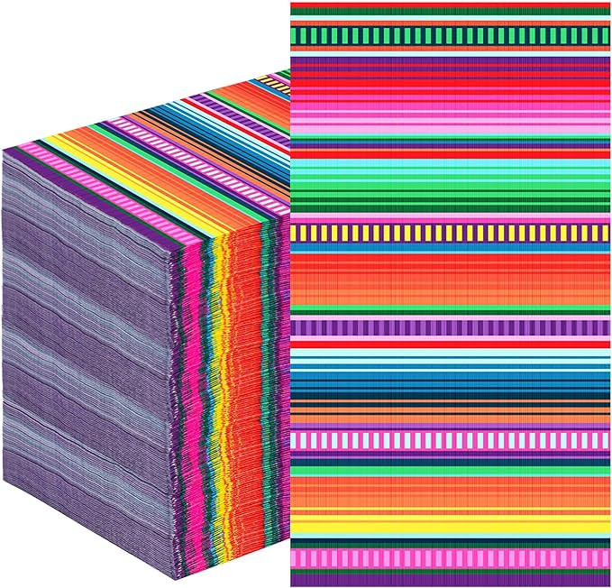 50 Pack Mexican Fiesta Guest Napkins Mexican Themed Colorful Disposable Dinner Napkins Mexico Fie... | Amazon (US)