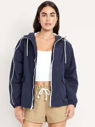 Hooded Zip Windbreaker | Old Navy (US)