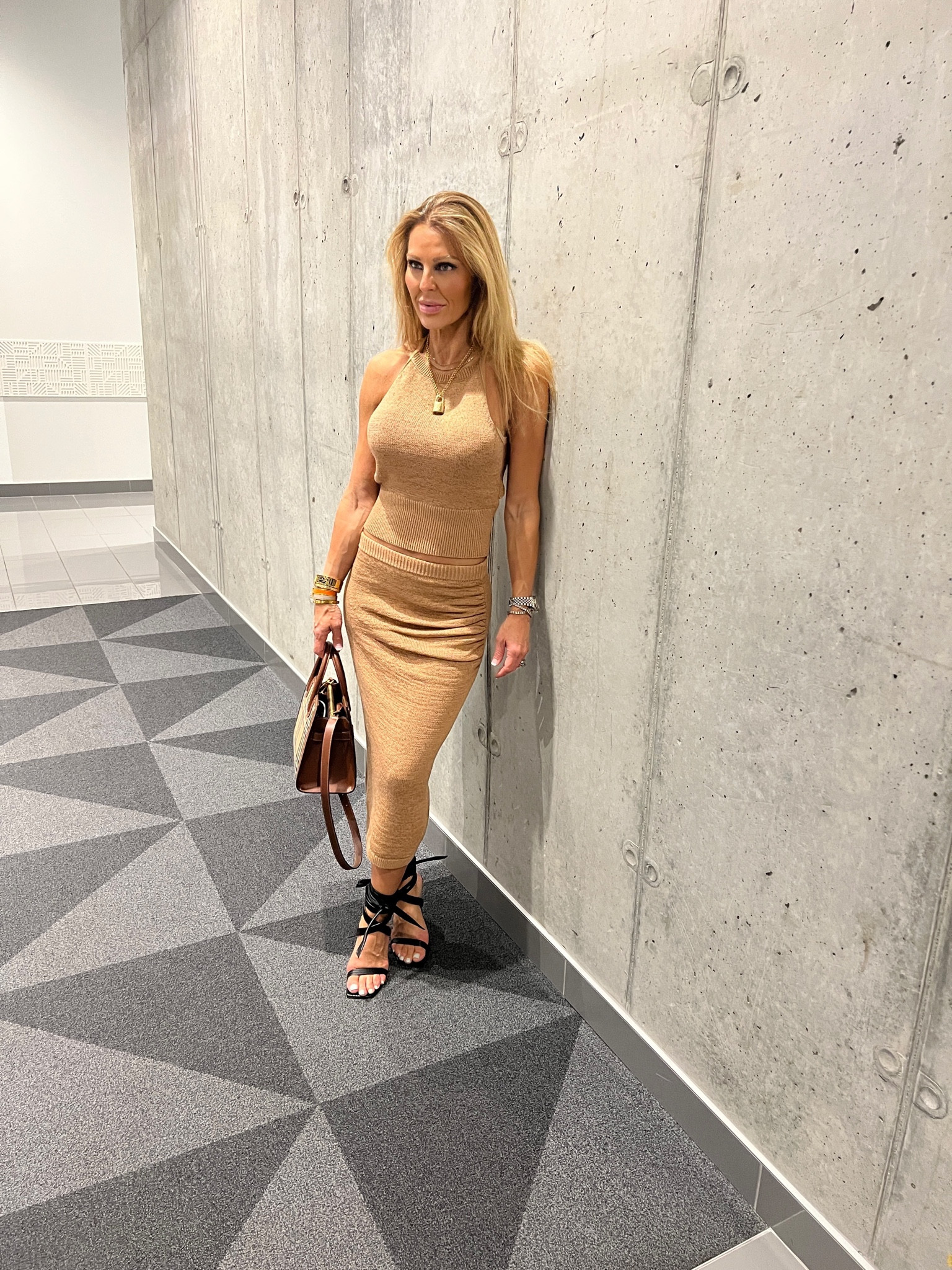 Express summer separates 
Strappy top size Small
Fitted matching skirt size Small
Strappy lace up sandals 
Mini bag by Burberry 
#LTKitbag #LTKshoecrush #LTKstyletip