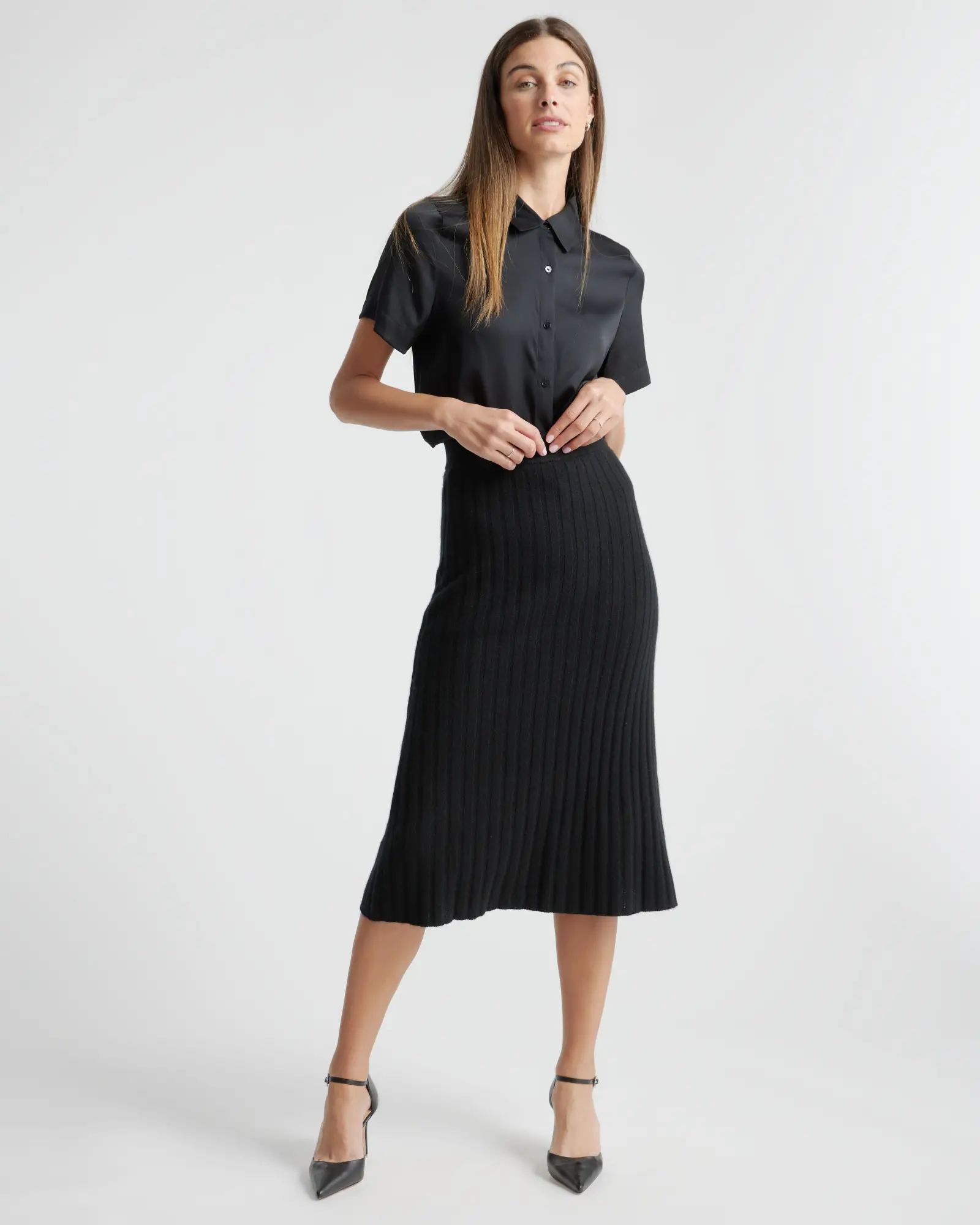 Mongolian Cashmere Midi Skirt | Quince