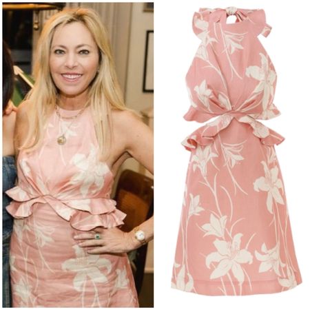 Sutton Stracke’s Pink and Ivory Floral Dress 📸 = @suttonstracke