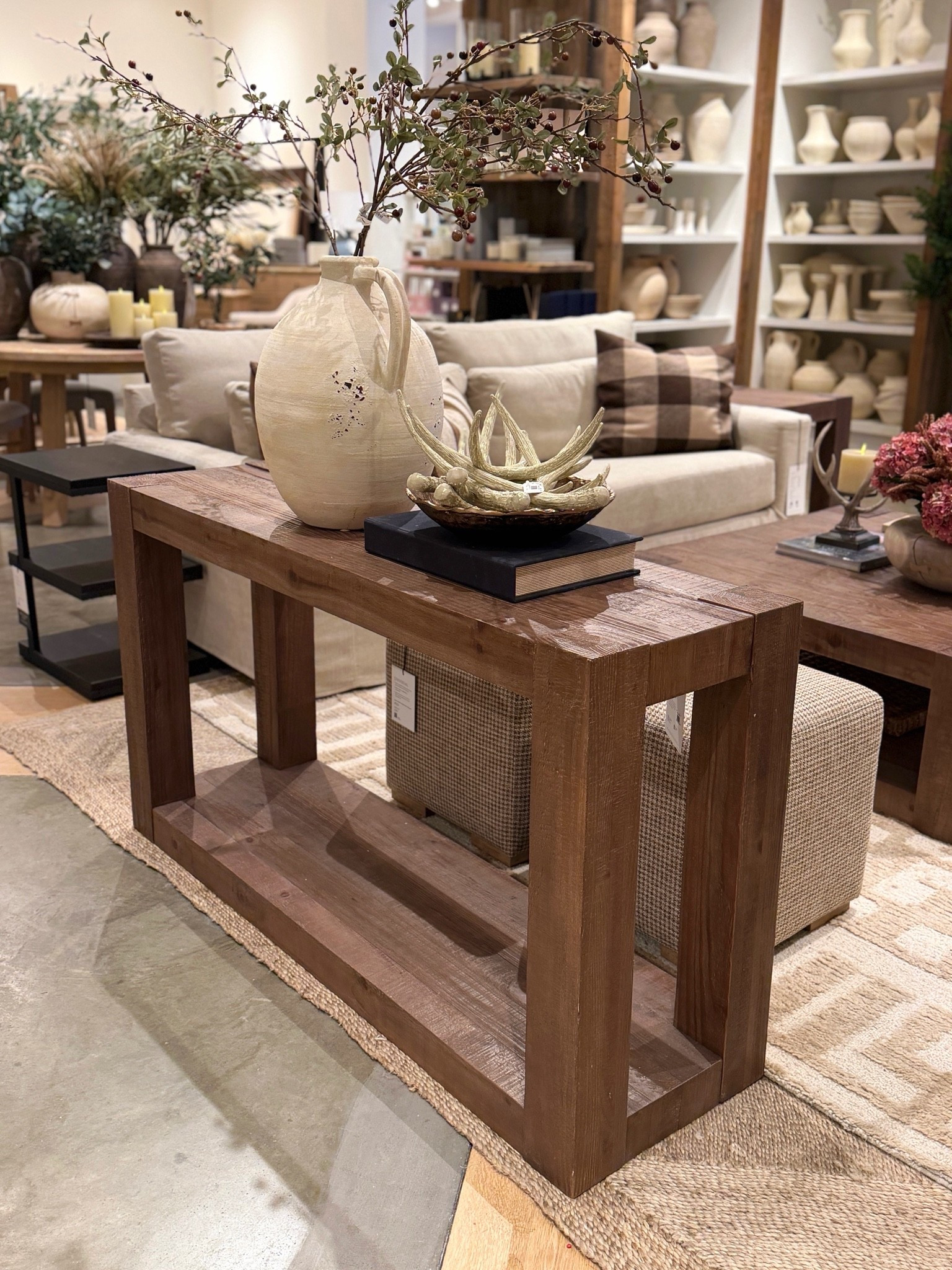 The Rockport Reclaimed Wood Console Table from Pottery Barn in Cocoa Brown brings rustic texture and natural wood tones to the room. 🤎 The deep Cocoa Brown finish adds so much depth, creating a rich, rustic look that gives the entire space warmth and character. 🪵 I’ve linked it along with similar styles in my LTK! ✨ @Pottery Barn #consoletable #potterybarn #rusticdecor

#LTKHome #LTKSaleAlert
