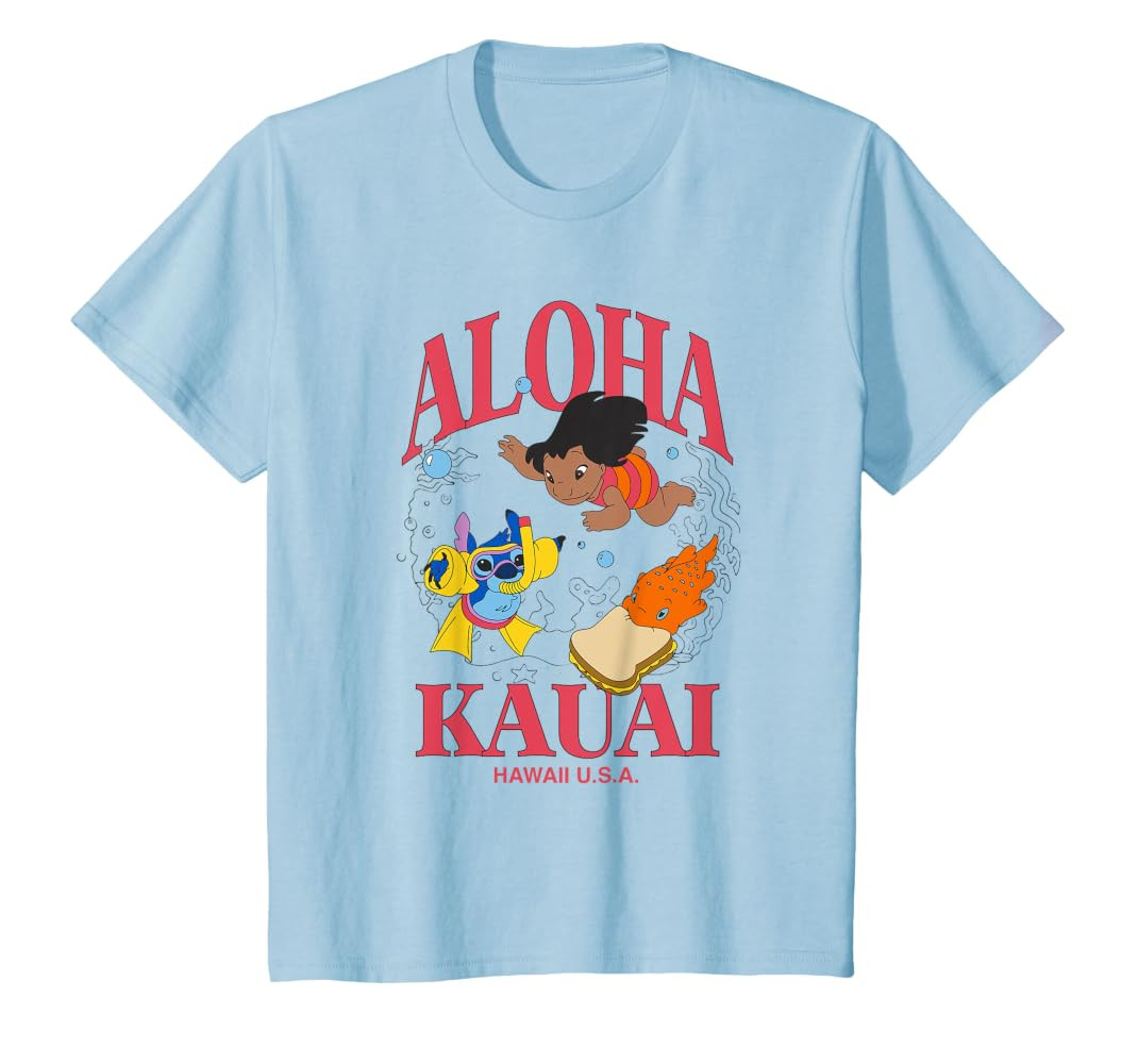 Disney Lilo & Stitch Aloha Kauai Hawaii Underwater Fun T-Shirt | Amazon (US)