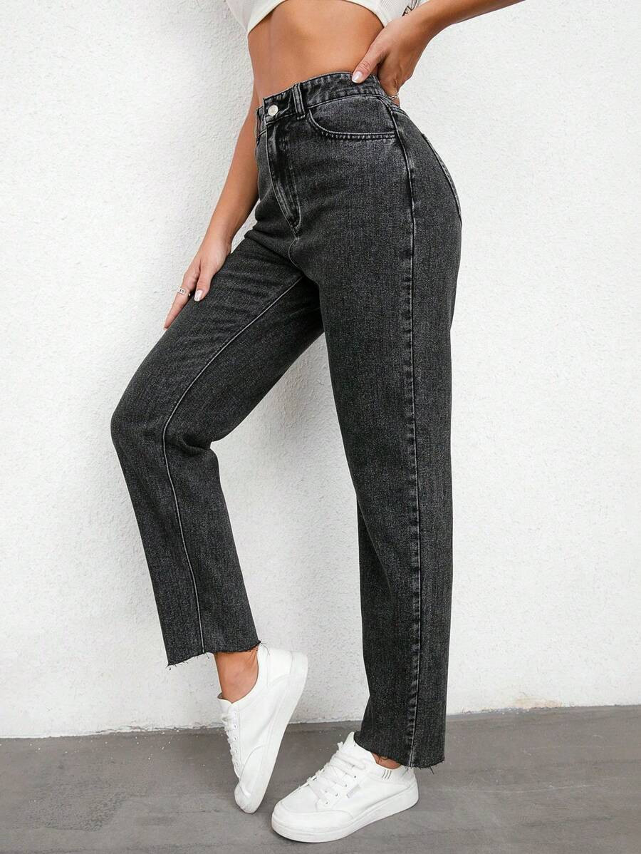High Waist Mom Fit Jeans | SHEIN
