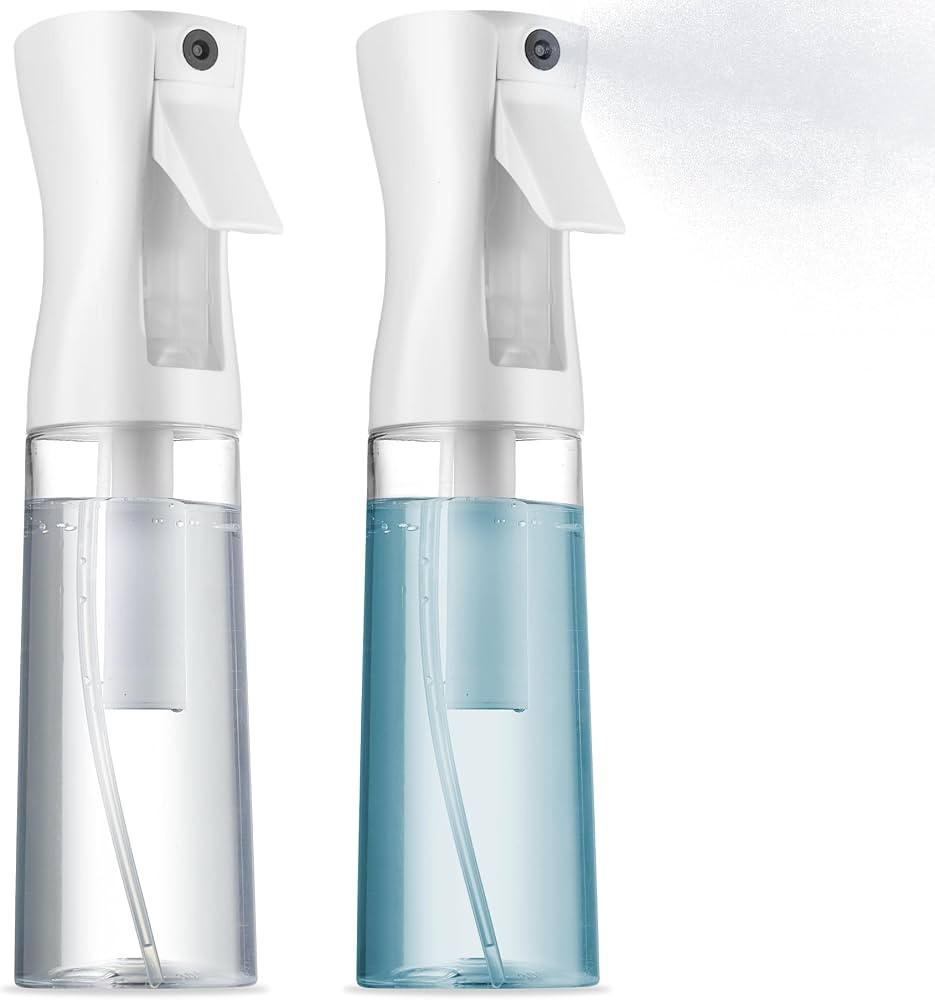 2 Pack Continuous Spray Bottles - Ultra Fine Mist Sprayer | Water Spray Bottle For Hair Mister Sp... | Amazon (US)