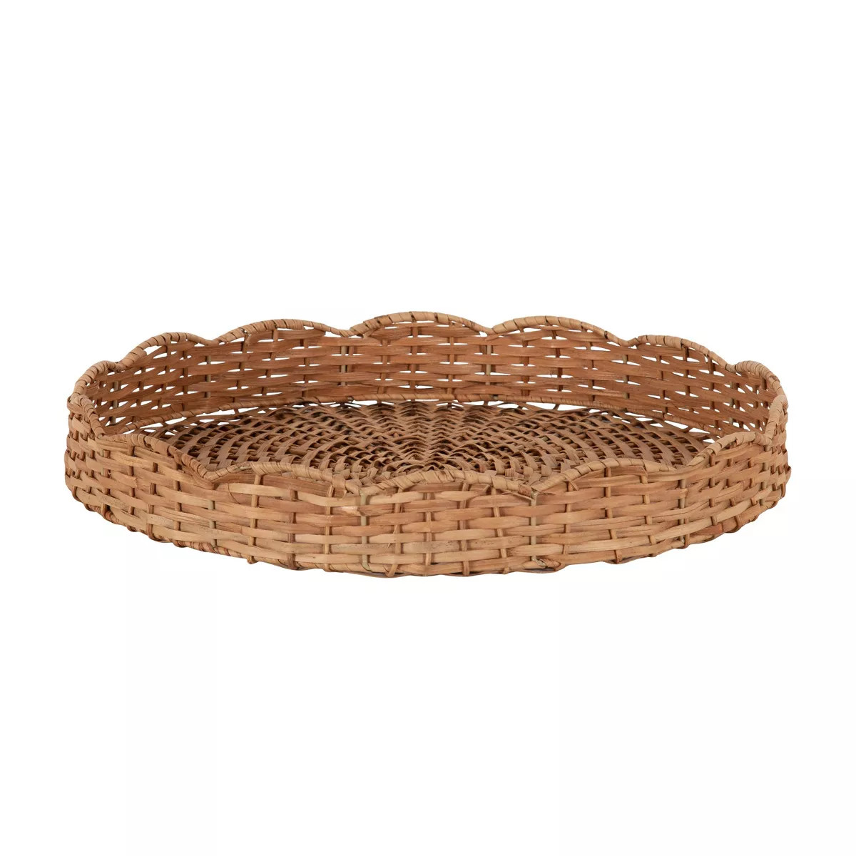 Kate and Laurel Wavley Rattan Round Tray | Target