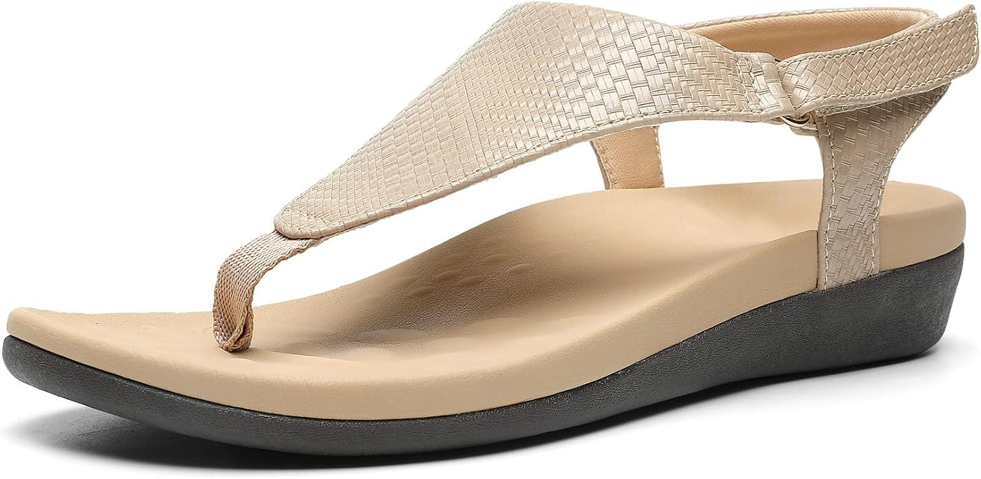 Womens Arch Support Sandals Orthotic Adjustable Thong Flip Flops | Amazon (US)