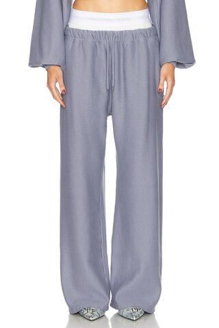 Alexander Wang Wide Leg Sweatpant in Blue | FWRD 