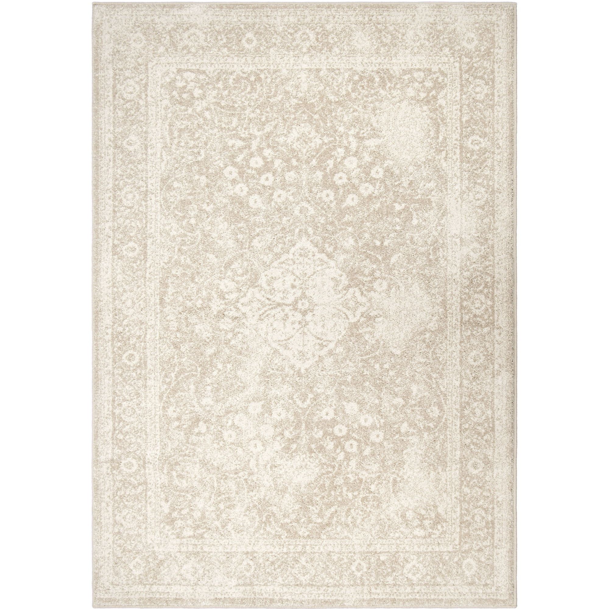 My Texas House Belmont 5'2" X 7'6" Beige Floral Indoor/Outdoor Rug | Walmart (US)