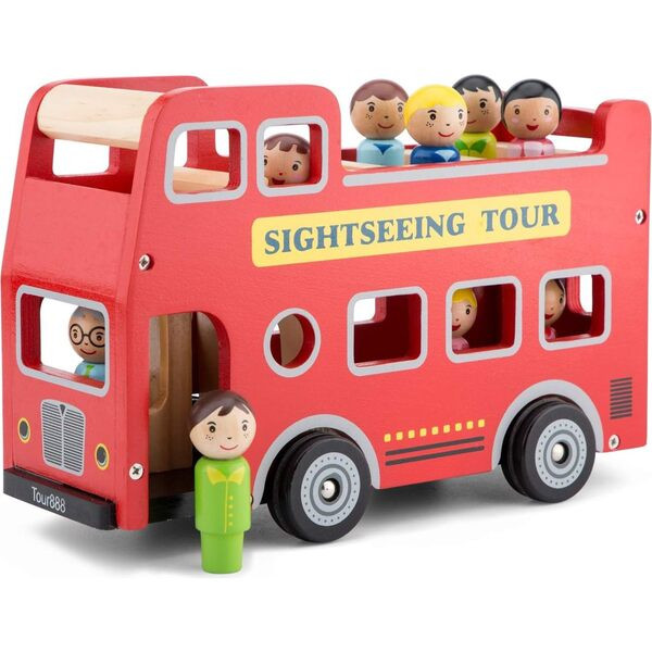 New Classic Toys City Tour Bus with 9 Play Figures | Maisonette