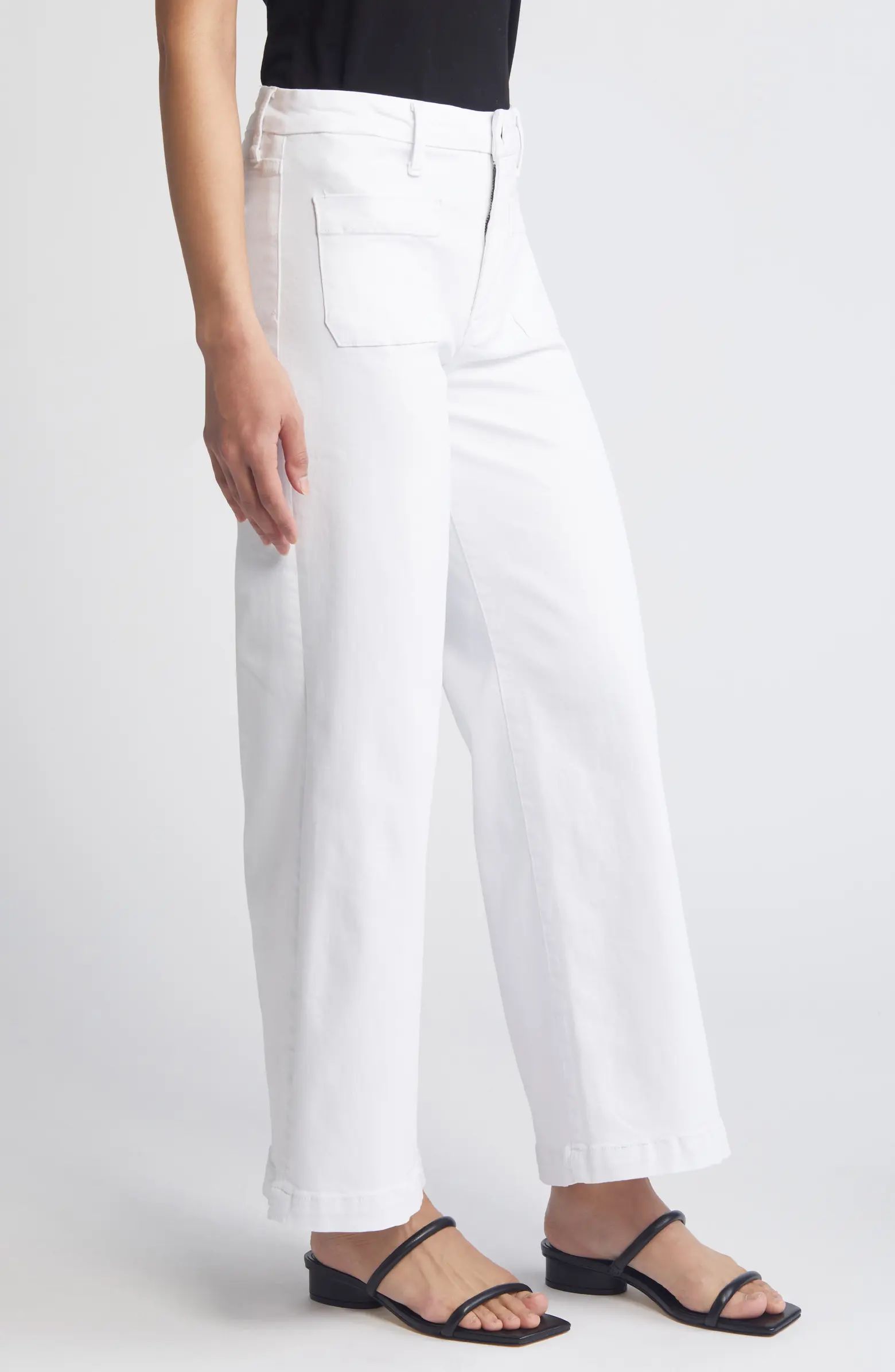 Meg Patch Pocket Wide Leg Jeans | Nordstrom