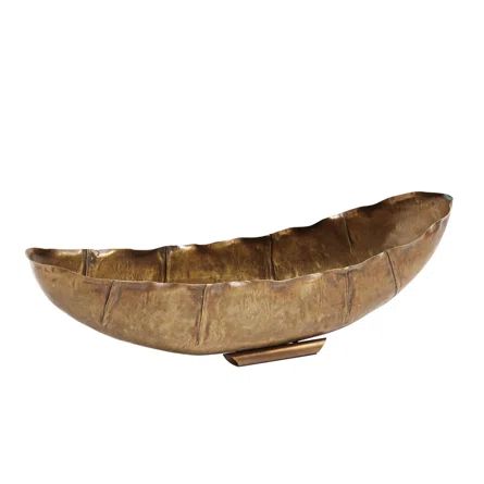 Global Views Larkin Metal Decorative Bowl in Antique Brass | Wayfair | Wayfair North America
