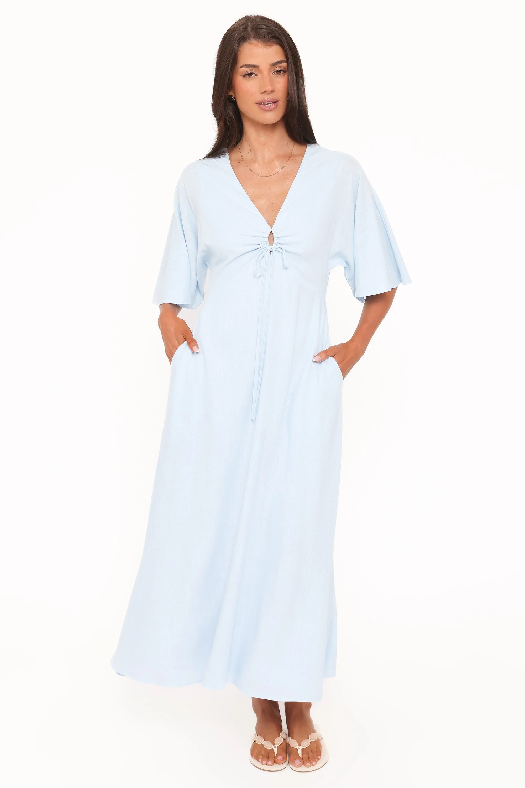 Liberty Midi Dress - Light Blue | Petal & Pup (US)