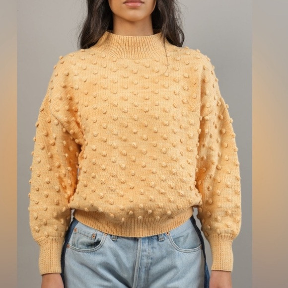 Misha and Puff adult popcorn sweater pale peach size S | Poshmark