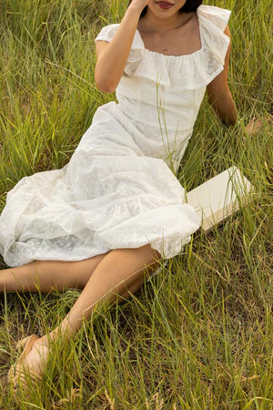 Mini Alaina Dress in Ivory | Ivy City Co