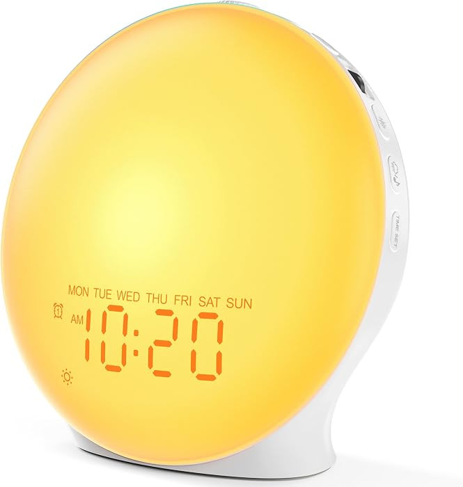 JALL Sunrise Alarm Clock White Noise Machine with 25 Nature Sleep Sounds, Fully Dimmable Clock fo... | Amazon (US)